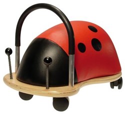 Wheelybug cavalcabile coccinella large - giocattolo in legno per bambini