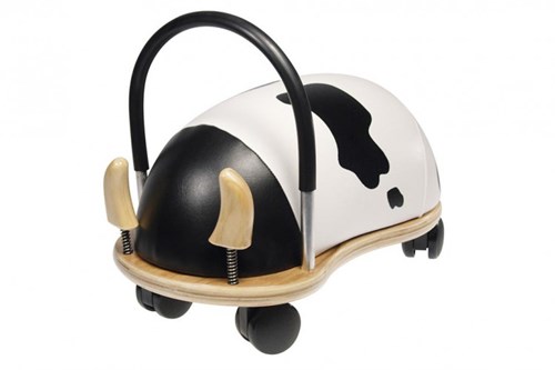 Wheelybug cavalcabile mucca large - gioco cavalcabile per bambini 3-6 anni