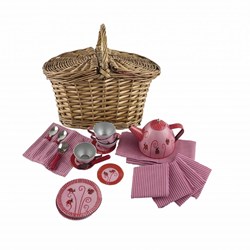 Egmont Toys Set da tè in latta con cestino coccinella 27x15x21 cm