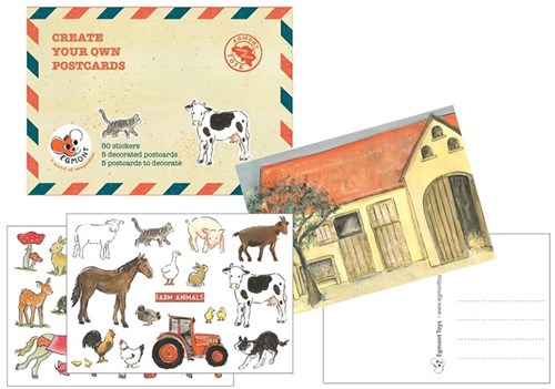 Egmont Toys Kit di artigianato 10 cartoline con adesivo