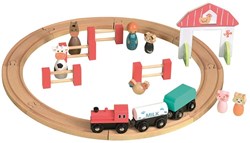 Egmont Toys Binario del treno in legno con treno e figurine 45x45 cm