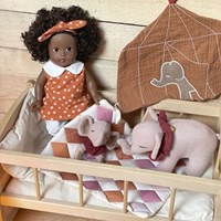 Egmont Toys Culla in legno con coperta 50x30x27 cm-2
