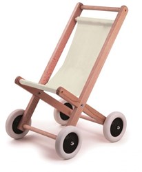 Egmont Toys Passeggino in legno con panno naturale 40x59x38 cm