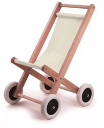 Egmont Toys Passeggino in legno con panno naturale 40x59x38 cm