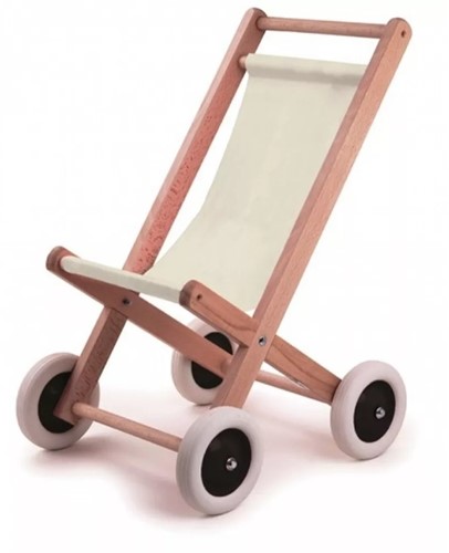 Egmont Toys Passeggino in legno con panno naturale 40x59x38 cm