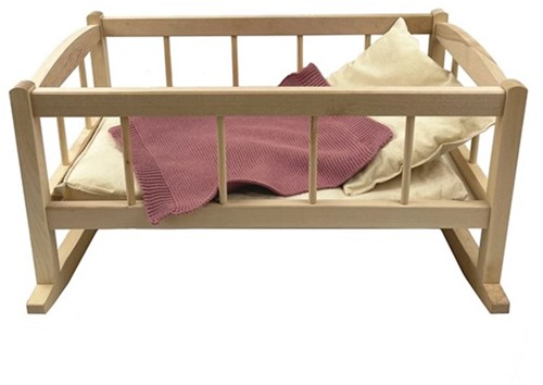 Egmont Toys Culla in legno con coperta 50x30x27 cm