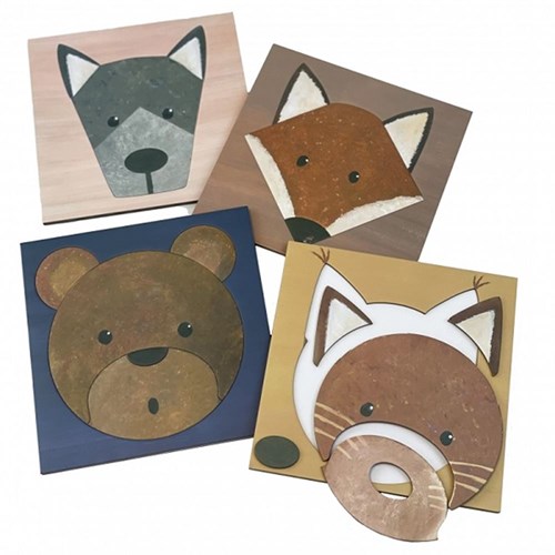 Egmont Toys 4 Puzzle Animali della foresta 23x23x4 cm-2