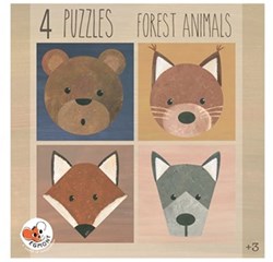 Egmont Toys 4 Puzzle Animali della foresta 23x23x4 cm
