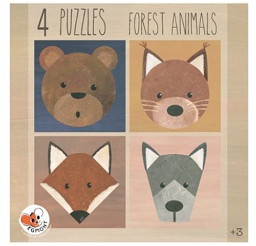 Egmont Toys 4 Puzzle Animali della foresta 23x23x4 cm