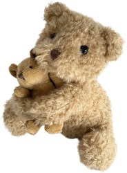 Egmont Toys peluche orso Eustache con cucciolo - morbido peluche 12x12x15 cm