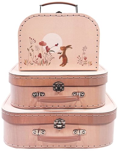 Egmont Toys set valigie coniglio 3-in-1 valigia giocattolo 29x20x9 cm Egmont Kofferset 3-in-1 Konijn.