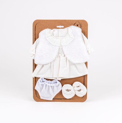 Egmont Toys abbigliamento bambole vestito bianco e cappotto set 4 pezzi 2+ bambole