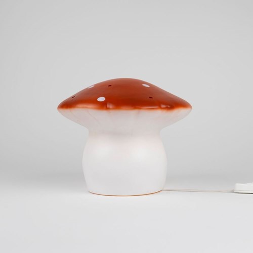 Egmont Lamp Paddenstoel Rode Baksteen met dimmer en cadeauverpakking. 26x20 cm. 0+ Decoratieartikel.
