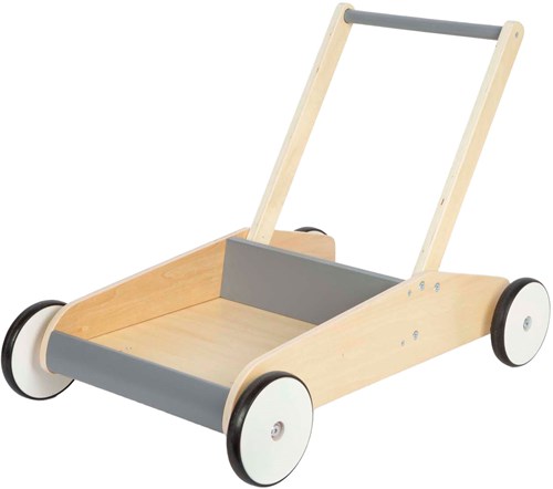 Small Foot carrello primi passi in legno grigio - carrello per bambini
