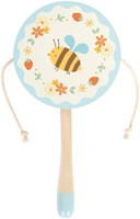 Small Foot giocattolo musicale in legno tamburo scimmia Tiny Friends per bambini-2