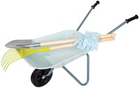 Small Foot set attrezzi da giardino con carriola per bambini giocattolo 5 pezzi