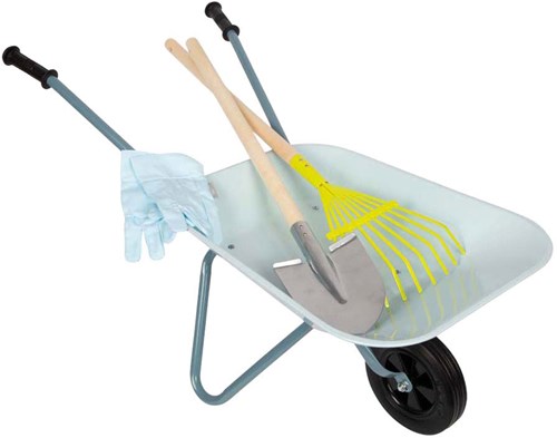 Small Foot set attrezzi da giardino con carriola per bambini giocattolo 5 pezzi-3