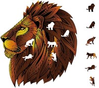 Eureka puzzle in legno Leone 2D RainboWooden - 121 pezzi di divertimento