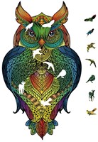 Eureka puzzle in legno gufo - puzzle 2D colorato 137 pezzi