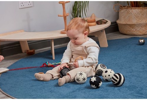 Cosy baby palline a motivi bianco e nero giocattolo sensoriale 6 pezzi