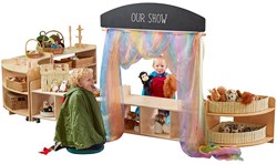 Cosy teatro giocattolo Rookie Range con lavagna per giochi di ruolo