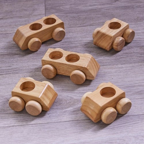 Cosy set veicoli in legno matematica - giocattolo educativo per bambini