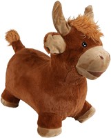 Mini Club mucca Highland saltellante peluche con pompa 60cm giocattolo-2