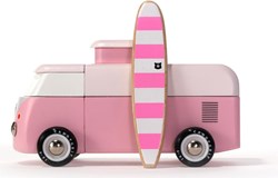 Candylab auto giocattolo in legno VW Beach Bus - rosa - design classico