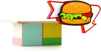 Candylab giocattolo in legno Burger Shack - chiosco snack mondo Candycar-2