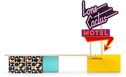 Candylab giocattolo in legno - Set motel Lone Cactus per bambini