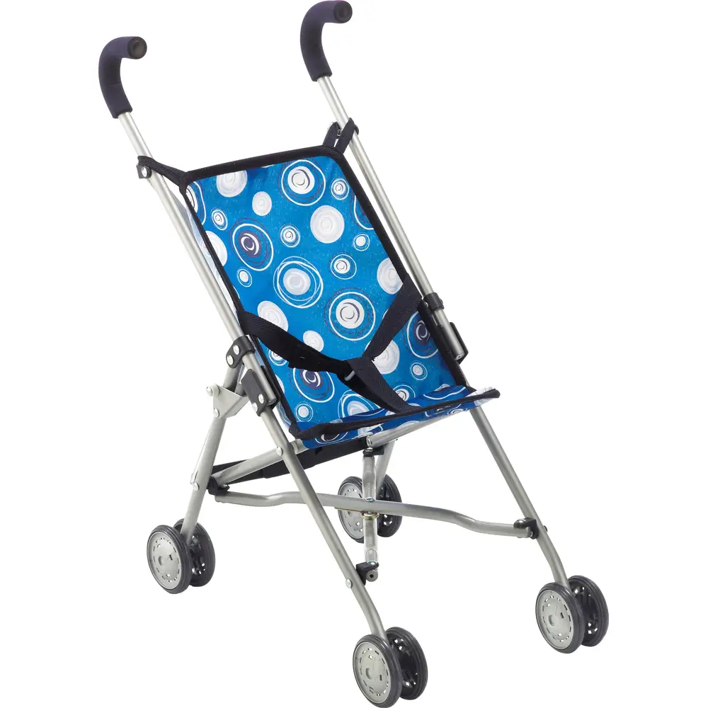 Bayer Chic 2000 passeggino per bambole Roma blu con manici morbidi