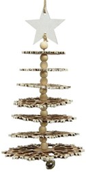 Decoris decorazione albero di Natale legno 3D marrone 21cm
