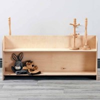 Cosy scaffale in legno doppio lato 45cm salvaspazio-2