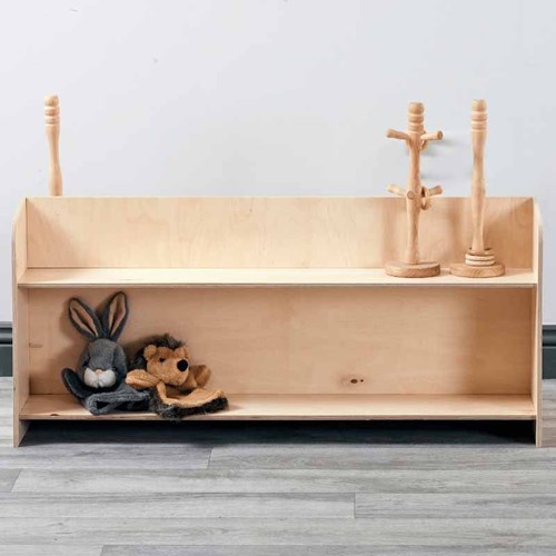 Cosy scaffale in legno doppio lato 45cm salvaspazio-2