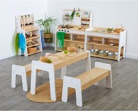 Cosy set tavolo e panche per bambini - mobili da gioco in legno