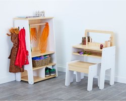 Cosy mobile travestimento in legno con specchio e ganci
