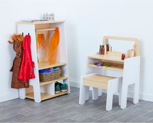 Cosy mobile travestimento in legno con specchio e ganci