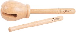 Classic World blocchi percussione in legno strumento musicale 2 pezzi