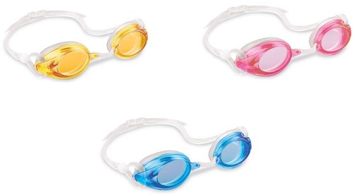 Intex occhialini da nuoto sport rossi per bambini 8+ accessorio in silicone