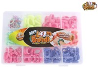Loom Bands kit creativo soft 180 elastici 15 clip colorati bambini-2
