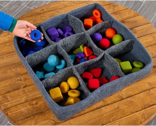 Cosy organizer in feltro per grandi pezzi sciolti - vassoio porta giocattoli