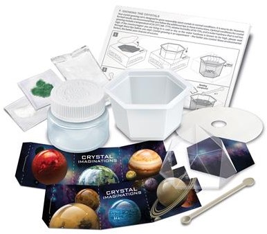 4M Science kit crescita cristalli spazio verde 9cm giocattolo educativo-3