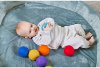 Cosy Grandi Palline di Feltro Arcobaleno - Set Giocattolo Educativo