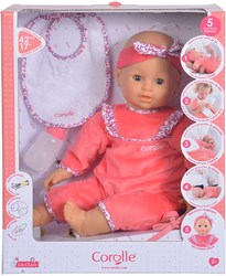Corolle Bambola Lila Chérie 42cm - Bambola Interattiva con Accessori