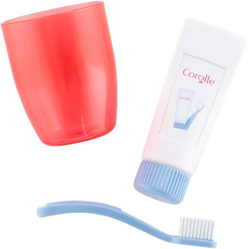 Corolle set spazzolino denti bambola 36 cm - giocattolo spazzolino 3 pezzi