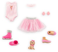Bambola fashion ballerina Corolle Valentine con accessori e cane Tutu-3
