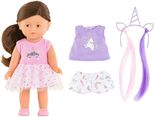 Bambola Corolle unicorno Romy 20cm - Mini Corolline playset con accessori-2