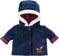 Corolle cappotto invernale per bambola - blu scuro, colletto in pelliccia, 36cm-2