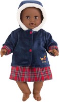 Corolle cappotto invernale per bambola - blu scuro, colletto in pelliccia, 36cm-3