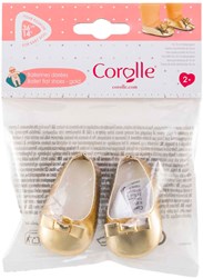 Corolle scarpe ballerine dorate per bambola - accessorio bambola 36cm